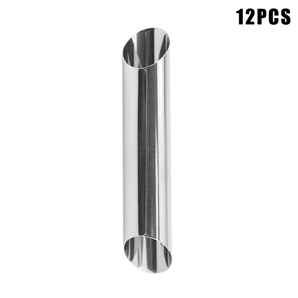 

12 Pcs Stainless Steel Tubes Horn Mold Bread Cake Nonstick Baking Mold Hot Sale