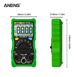 ANENG V02B Аналоговый Цифровой мультиметр esr измеритель транзистора тестер мультиметровый мультиметр автоматический пиковый измеритель мощности Автомобильный мультиметр - Цвет: Зеленый