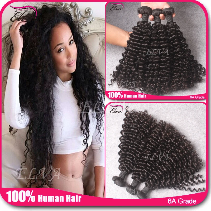 

7A Unprocessed Indian Curly Virgin Hair 3 Pcs Lot,Indian Deep Curly Virgin Hair 100% Indian Remy Hair Weave Bundles Freeshipping