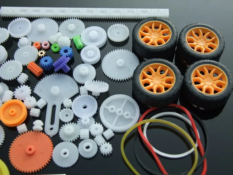 78pcs K886 Gears Worms Belt Pulleys Model Car Wheels Package DIY Parts