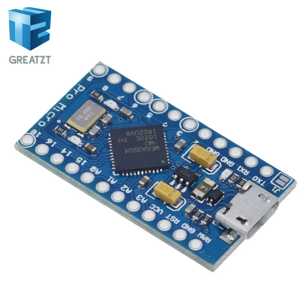 Pro Micro ATmega32U4 5V 16 МГц заменить ATmega328 для Arduino Pro Mini с 2 Row штыревые для Leonardo Mini Usb Интерфейс