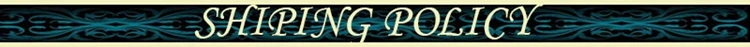 SHIPPING POLICY
