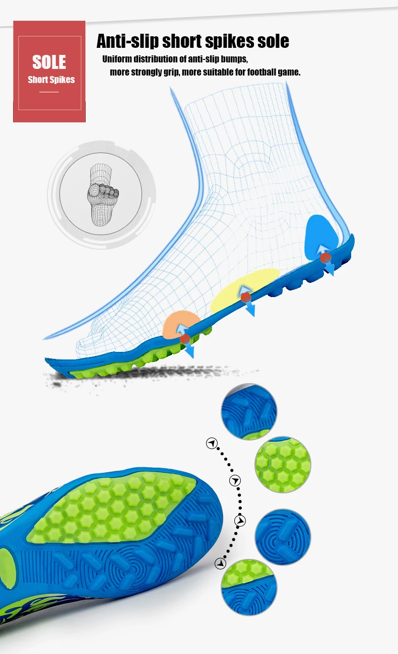 Мужские футбольная обувь Бутсы взрослые для футзала кроссовки футбольные бутсы анти-скольжения лодыжки обувь дышащая кроссовки человек