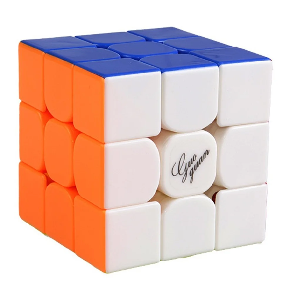 D-FantiX Yj Moyu Guoguan Yuexiao 3x3 скоростная головоломка для куб магический куб 56 мм Stickerless/Black