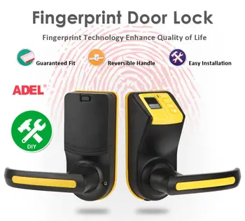 

Yellow LS-9 DIY Fingerprint Door Lock with Password and Mechanical Key
