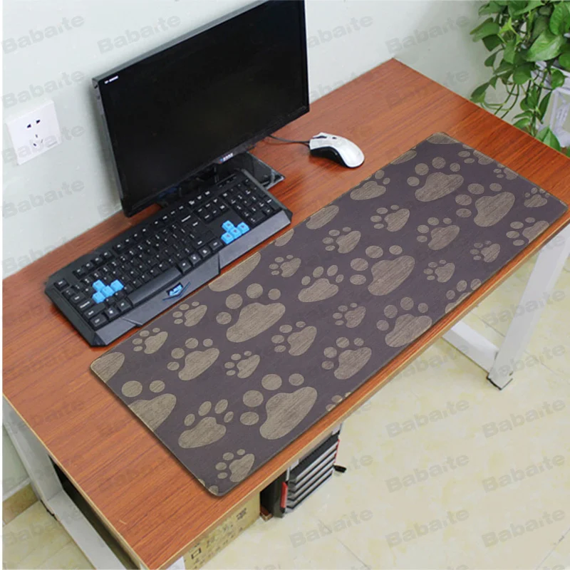 Babaite Нескользящие PC милые кошки лапы индивидуальные коврики для мыши компьютер Аниме Коврик для мыши и ноутбука большой коврик для мыши клавиатуры - Цвет: Lock Edge 30x80cm