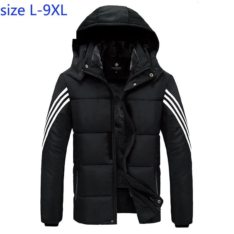 

new arrival Winter Men Loose Thick Warm Coat Casual Zipper Mens Warm padded Jacket plus size L XL 2XL3XL 4XL 5XL 6XL 7XL 8XL 9XL