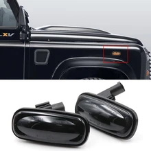 2X Янтарный светодиодный, боковой, габаритный фонарь повторитель индикаторная лампа для Land Rover Discovery 2 99-04 Defender freelander 1 02-05