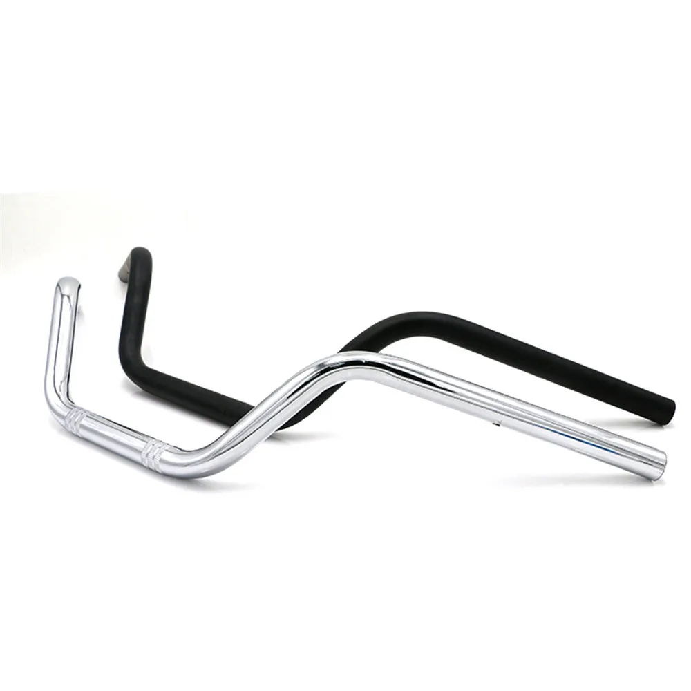 Мотоциклетный руль 22 мм, Универсальный классический серебристый черный руль для мотоцикла, Ретро Скутер, винтажный руль