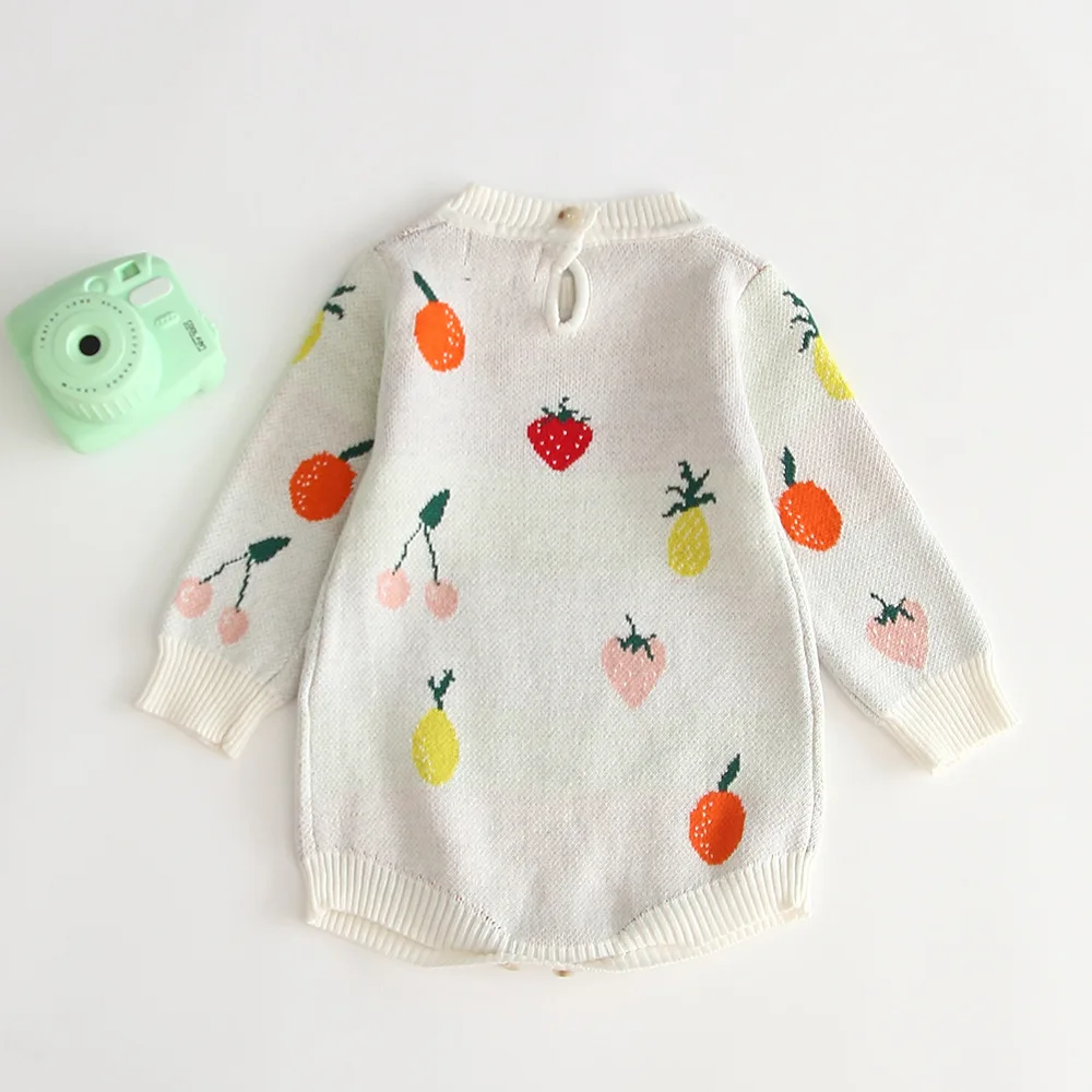 Cena Wspinaczka kombinezon garnitur dla niemowląt czapka z dzianiny koszula pajacyki dziewczyny dziecko czystej bawełny noworodka podwójne żakardowe powiązania