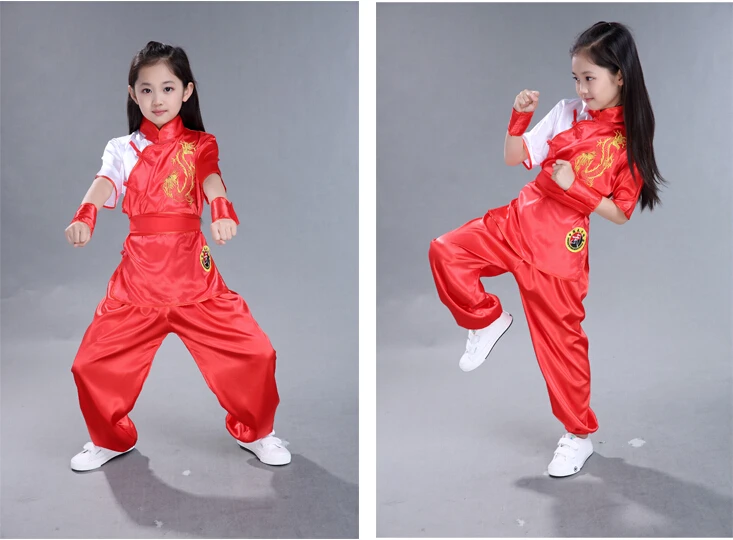 Новая Китайская традиционная одежда для мальчиков Tae Kwon Do, китайский костюм для кунг-фу, униформа для кунг-фу, костюмы для девочек