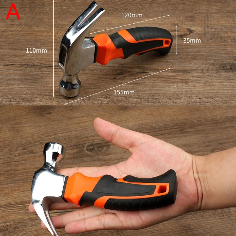 Mini Multifunction Carbon Steel Woodworking Hammer Tool Small Claw Hammer Carving Hammer Free Shipping