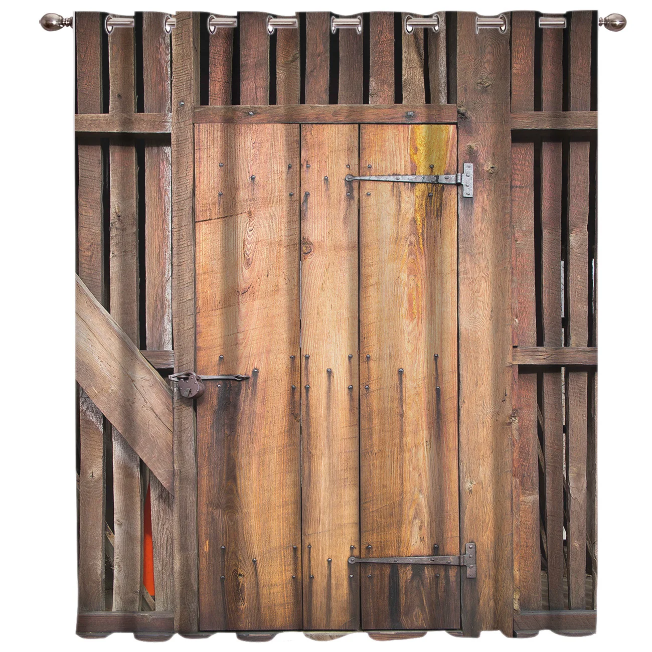 

Wood Doors To Retro-Vintage Houses Room Curtains Large Window Window Curtains Dark Window Blinds Outdoor Bedroom Fabric Kids