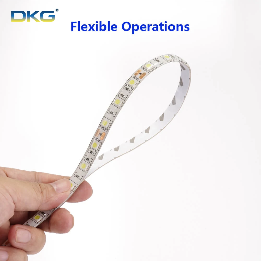 DKG 5 м RGB Светодиодная лента Водонепроницаемая DC 12 V SMD 5050 2835 60 светодиодов/м