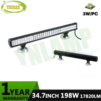 

YNROAD 198w 35inch Bottom mount bracket Dual row bar Driving Offroad Light 10V- 30V 17820LM for 4x4 ATV UTV TRUCK 4WD