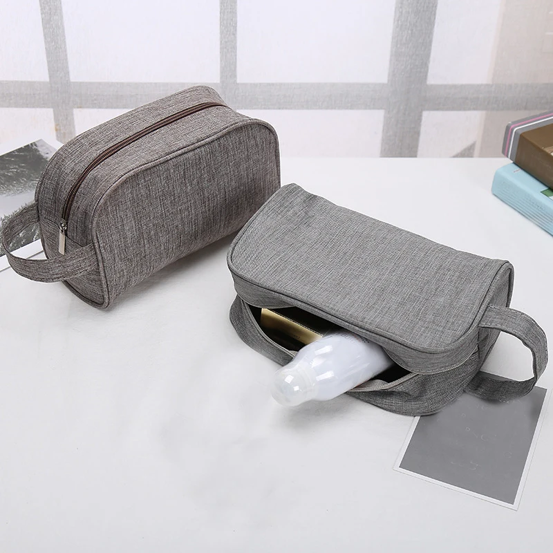 

eTya Casual Men Women Makeup Bag Travel Solid Cosmetic Bag Case Pouch Toiletry Zipper Solid Wash Organizer Bags