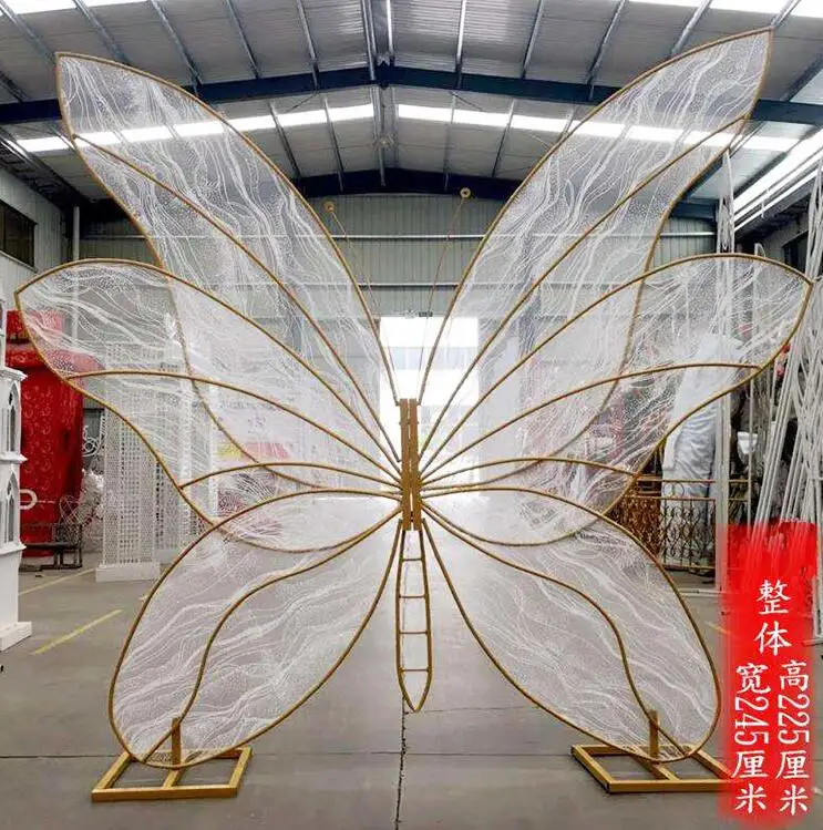 

New wedding props butterfly dance background wing model iron wedding background dress layout window display Butterfly