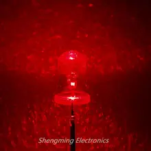 100 шт. 5 мм красный LED светодиод супер яркий светодиодный светильник Прозрачный