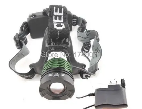 1800LM CREE XM-L T6 LED Adjustable Zoom Headlamp Headlight torch + Wall charger | Лампы и освещение