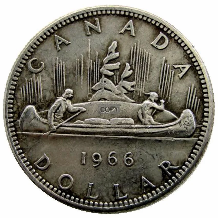 Дата 1953 1954 1955 1956 1957 1959 1960 1961 1962 1963 1965 1966 Хобо Канада 1 доллар Елизаветы II Dei представлена информация обо Регина копия монет