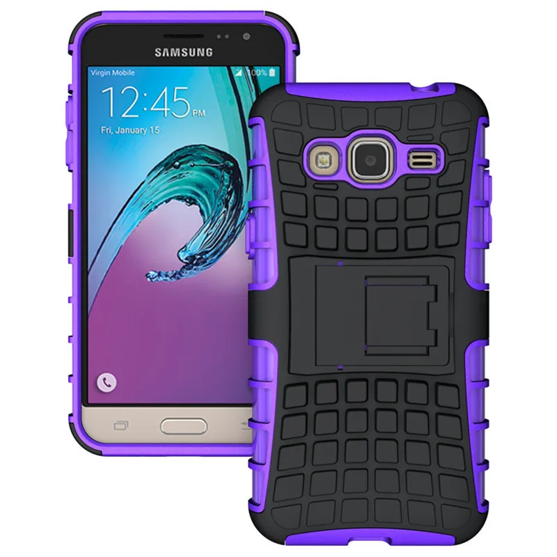 Чехол для телефона для samsung Galaxy J3 J320F J3109, чехол, двухслойный, с подставкой, сверхпрочный, противоударный, гибридный, силиконовый чехол