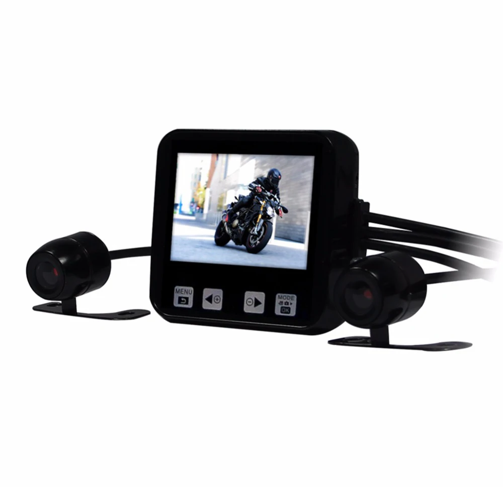 

New Arrival C6 Motorcycle DVR 2.0" Touch Key Full HD 720P Waterproof Dual Cameras Car Dash Cam Support GPS and G-sensor