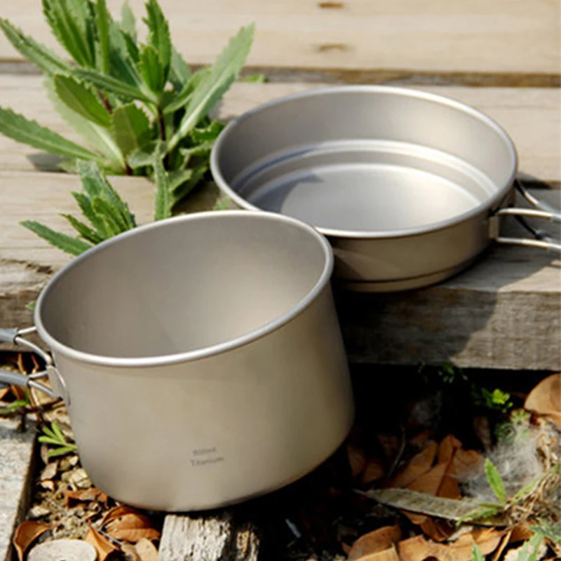 

Keith Hot Sale Pots Set Outdoor Camping Hiking Traving Hunting Picnic Titanium Cooking Pots And Pans Set Lightweight 170g KP6012