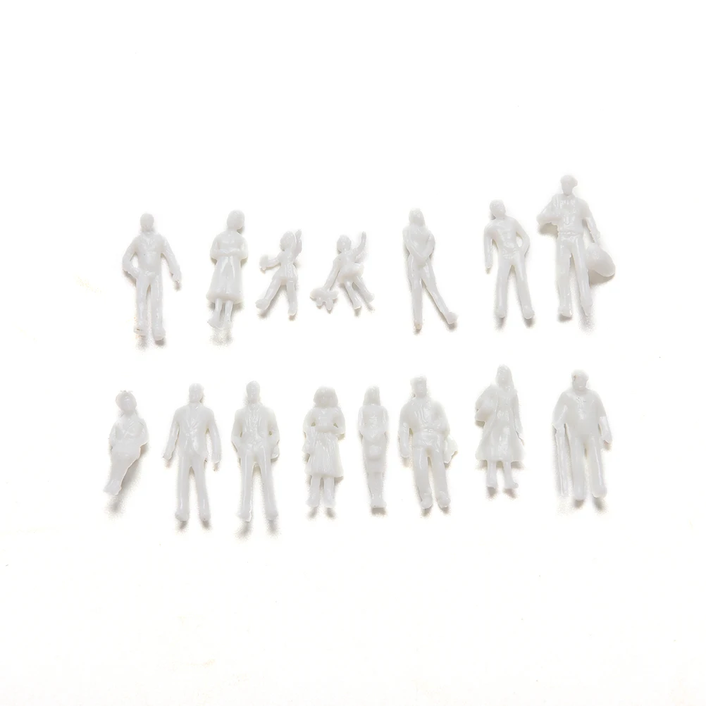 

100 Pcs/set Scale 1:75 White Model People Unpainted Landscape Models DIY Toys