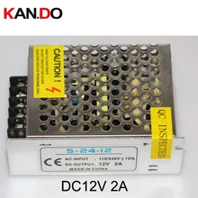 Трансформатор переменного тока 12 В 2A камеры Мощность коробка Мощность адаптер DC адаптер 110-240 В до 12 В Питание переключатель Мощность коробка