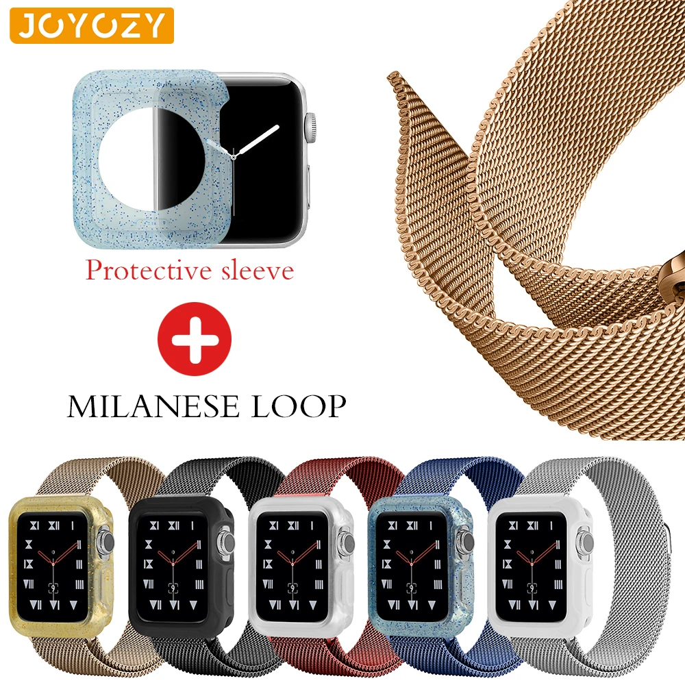 

Joyozy Milanese Loop for apple watch band 38mm/40mm/42 mm/44 mm Stainless Steel Link Bracelet for apple watch 4/3/2/1