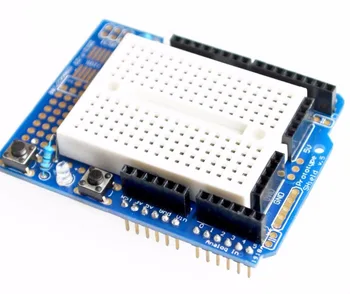 

UNO Proto Shield Prototype Expansion Board With SYB-170 Mini Breadboard Based UNO ProtoShield For Arduino