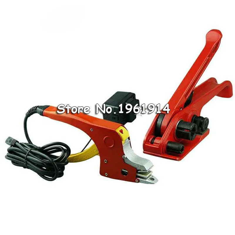 One Set Electric Welding Strapping Heating Tool Manual Seal Strapper Banding Handy Straps Tightener Tensioner Machine 220V afbeelding