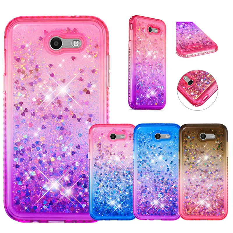 

Luxury Edge Diamond Quicksand Case Soft TPU Silicone Cover Hull Shell Coque Fundas for Samsung Galaxy J3 J5 J7 2017 US J320 J520