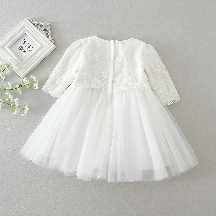 Abamzam/ г.; платье для крещения с длинными рукавами для маленьких девочек; платье для крещения; платье для маленьких девочек на день рождения; платье принцессы и свадьбы