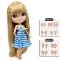 ICY DBS DOLL free shipping small breast azone body fortune days 280BL0736 golden hair with bangs 30cm with hand set
