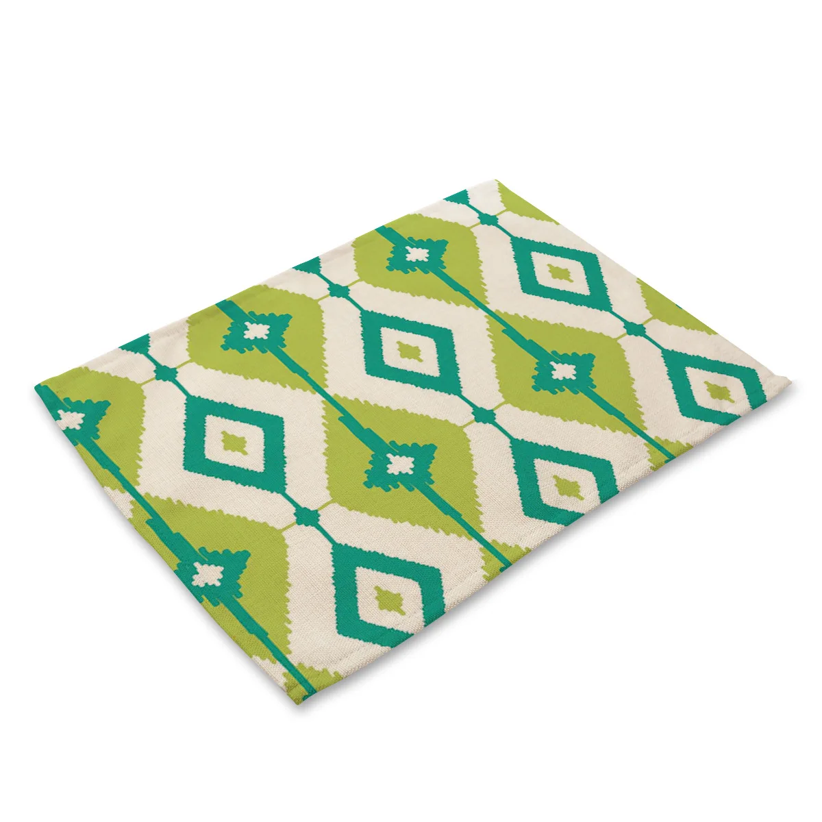 Geometric-14 Modern Abstract Geometric Lines Colorful Placemat Scale-like Line Triangular Table Accessories Pad Home Kitchen Table Mat - Цвет: Geometric-14