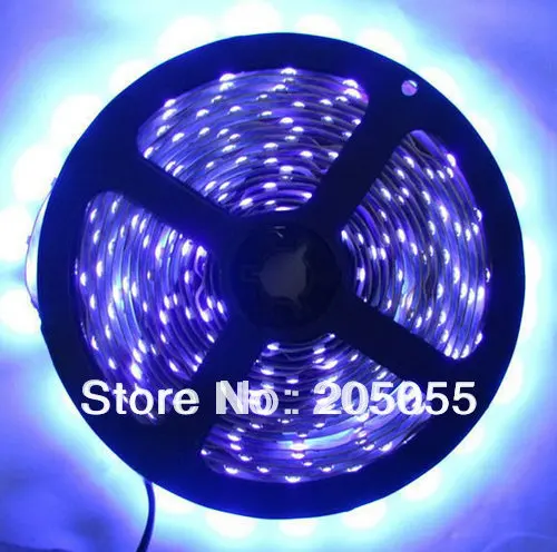 

16ft 5M UV 395nm 3528 SMD ultraviolet Purple 300 LED Flexible Strip Light 60leds/Meter Waterproof IP65 12V