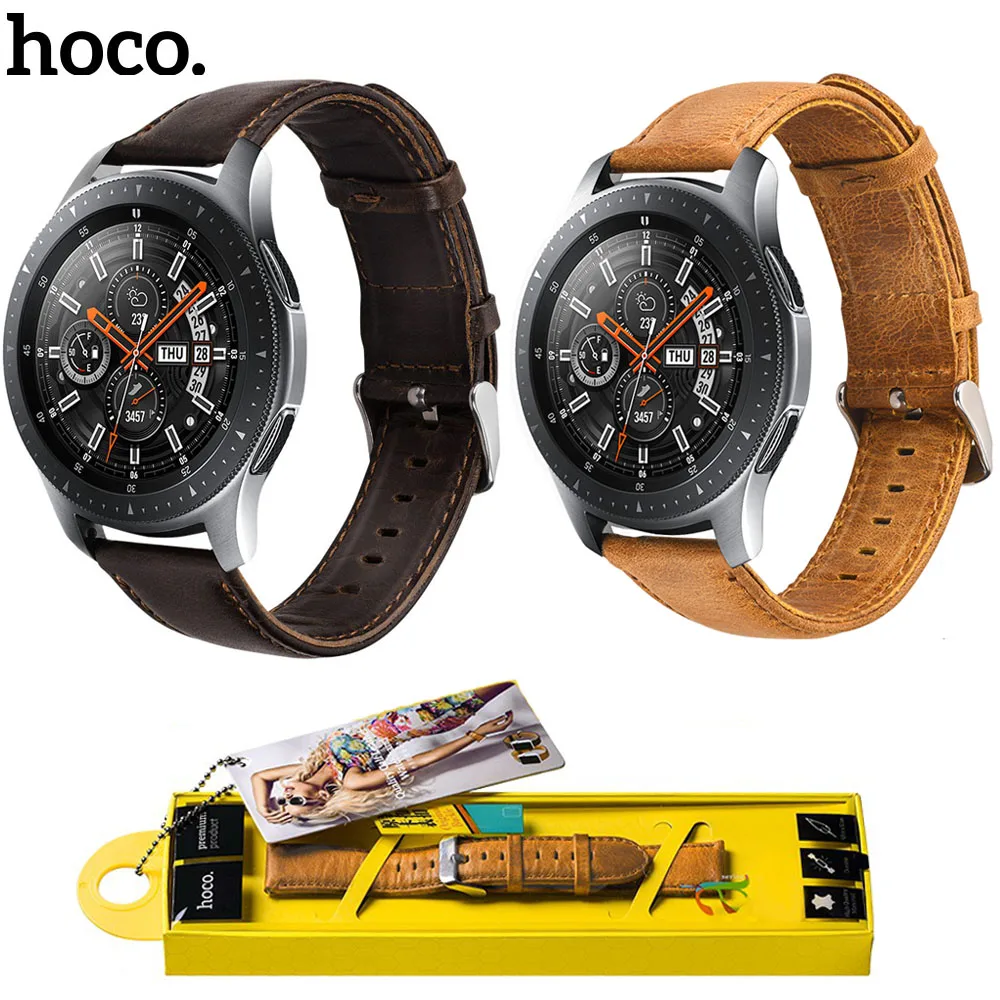 Ремешок HOCO Duke из натуральной кожи для Samsung Galaxy Watch 46 мм браслет воловьей в стиле