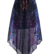 3D печатных harajuku galaxy swirl Высокая талия сексуальные юбки novely Летний стиль шифон оригинальные юбки женская одежда