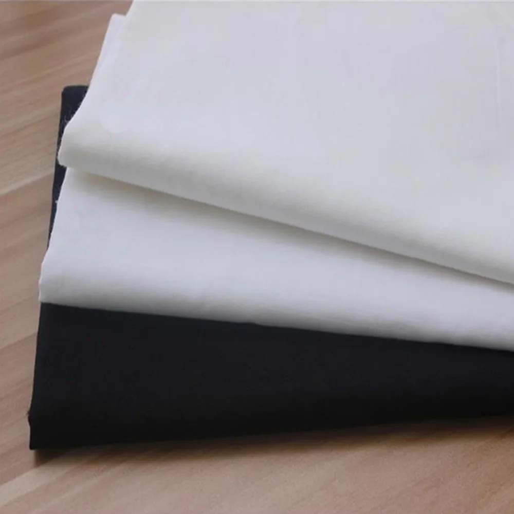 

50*150cm White Black Cotton Fabric Meter Patchwork Bundle Tilda Sewing Textiles Poplin Cloth Draperies Telas Tissus Felt Costura