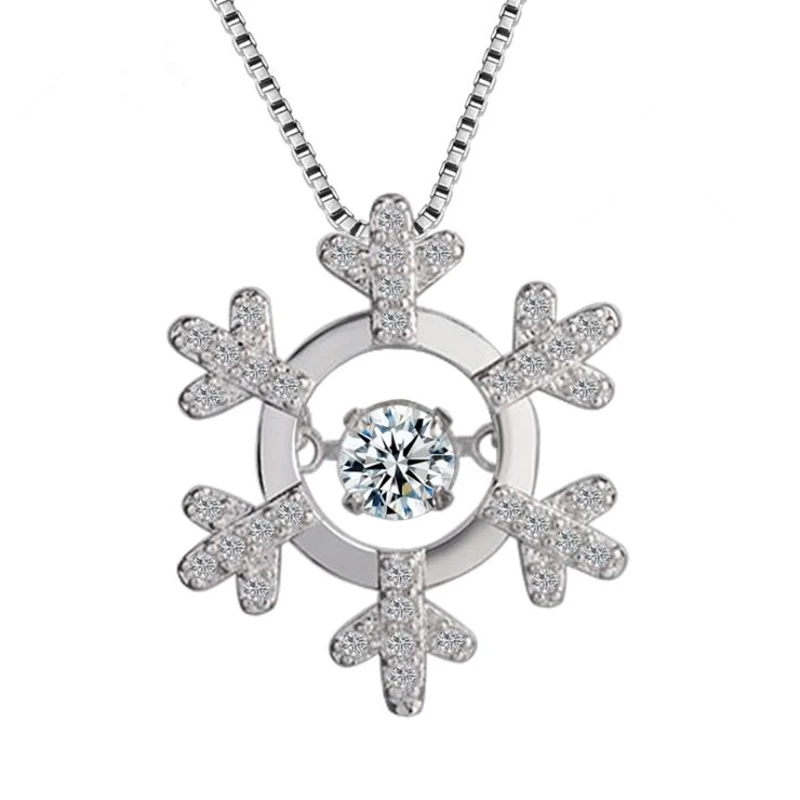 KOFSAC Charm 925 Sterling Silver Necklaces For Women Party Jewelry Latest Dancing CZ Stone Snowflake Necklace Best Girl Gift
KOFSAC Charm 925 Sterling Silver Necklaces For Women Party Jewelry Latest Dancing CZ Stone Snowflake Necklace Best Girl Gift