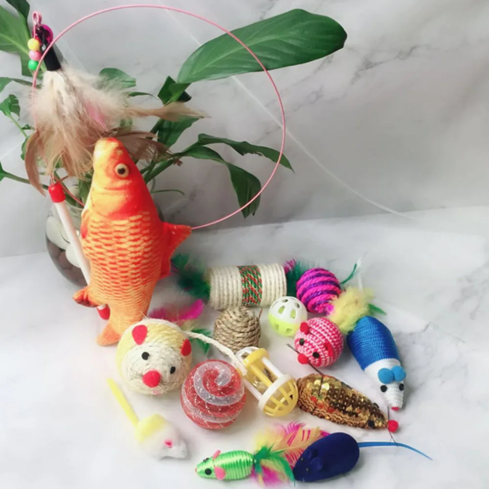 15Pcs/Sets Pet Cat Toy Suit Tease Stick Mouse Ball Gift Fashion's Talk Cat toys Variety Pack For Kitty #D7 15Pcs/Sets Pet Cat Toy Suit Tease Stick Mouse Ball Gift Fashion's Talk Cat toys Variety Pack For Kitty #D7