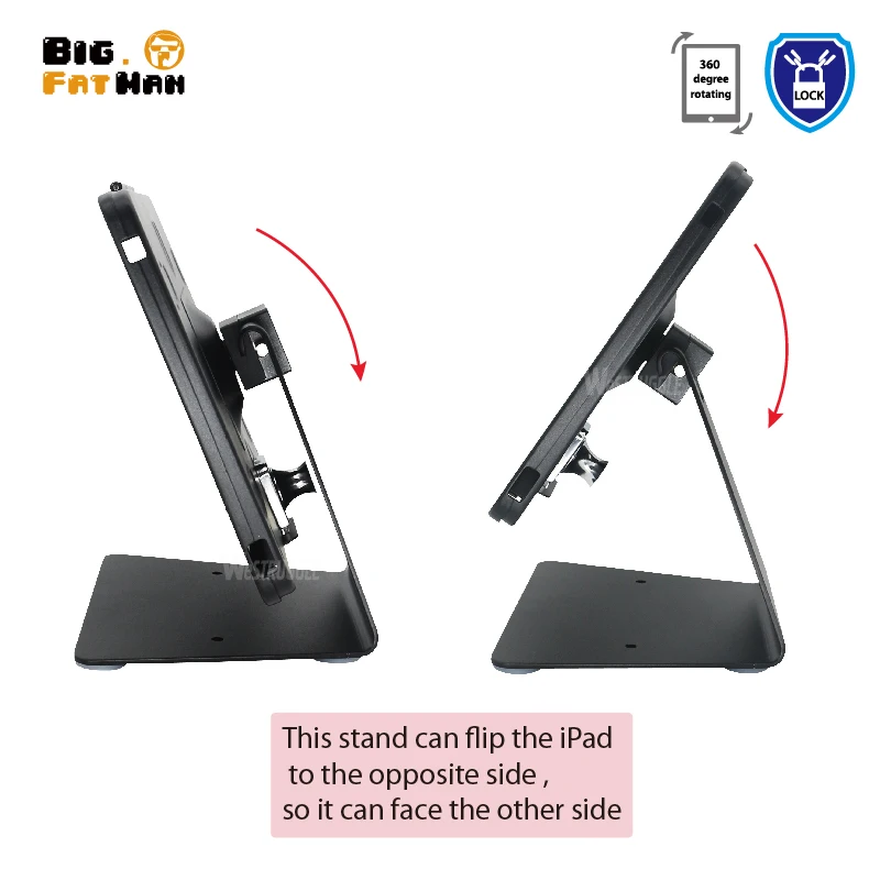Дешево Настольный держатель для iPad 2 3 4 air Pro 9,7 2017 Анти кражи корпус с подставкой с ключевыми планшет держатель флип под разными углами коробка