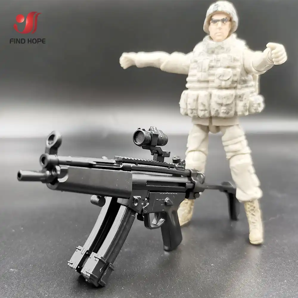 4D 1//6 Scale Toy Gun Assembly Model Building Gun Weapon Military Sandbox Scenes