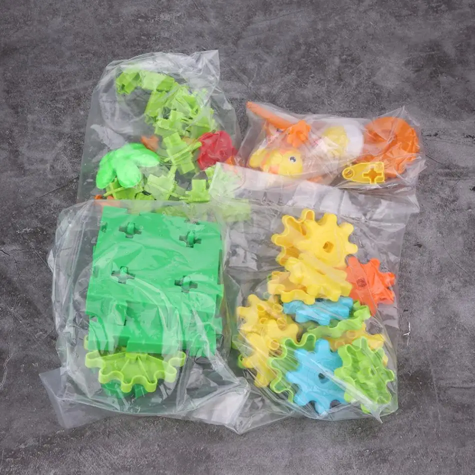 Gear Building Blocks Scene Contruct Block Toy Colorful Plastic Building Kits Educational Toys For Kids Children Gifts
