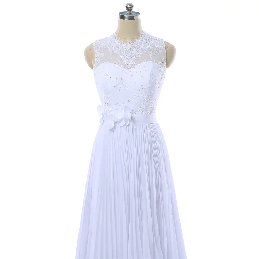 Недорогие свадебные платья Vestido De Noiva, ТРАПЕЦИЕВИДНОЕ шифоновое кружевное пляжное свадебное платье в богемном стиле, свадебные платья