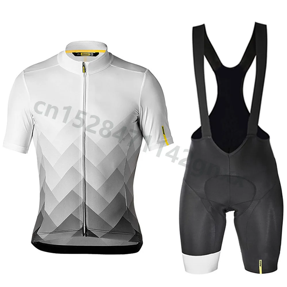 

2019 MAVIC New Summer Men Cycling Jersey bib shorts Set Breathable 9D Gel Pad Short Bicycle Clothes Maillot Ropa Ciclismo hombre