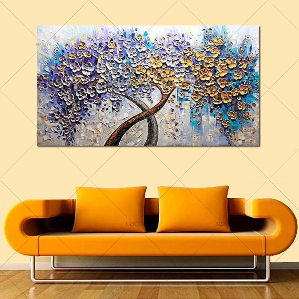 100-Handmade-Abstract-Sunflower-Pictures-On-Canvas-Modern-Flower-Oil-Paintings-Artwork-For-Home-Deco3ration-Accessories 