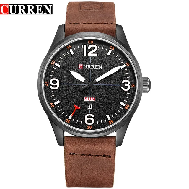 

NEW 2018 Curren Men's Sports Quartz Watches Mens Watches Top Brand Luxury Leather date week Wristwatches Relogio Masculino 8265