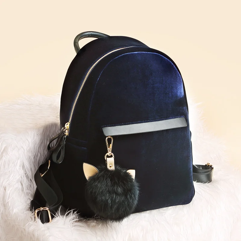 

Velvet bag 2019 new fashion multi-purpose backpacks Korean version casual fashion all-purpose backpacks for female college stude